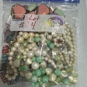 1 Lb of mixed bulk costume jewelry lot - fashion, modern, New/used Lot